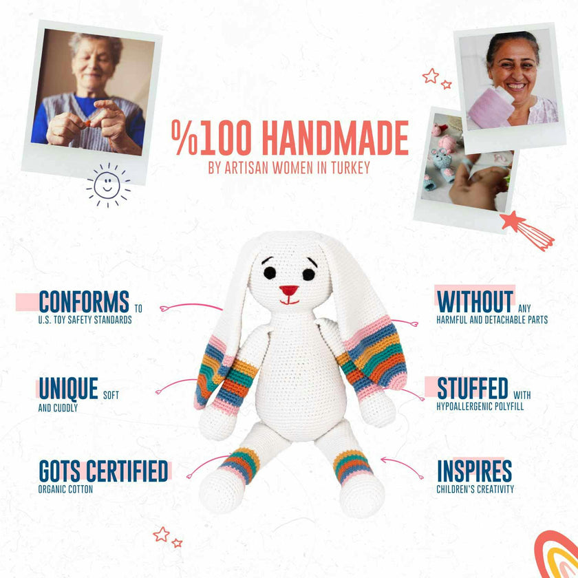 Betsy the Bunny Stuffed Animal | Handmade Organic Toy