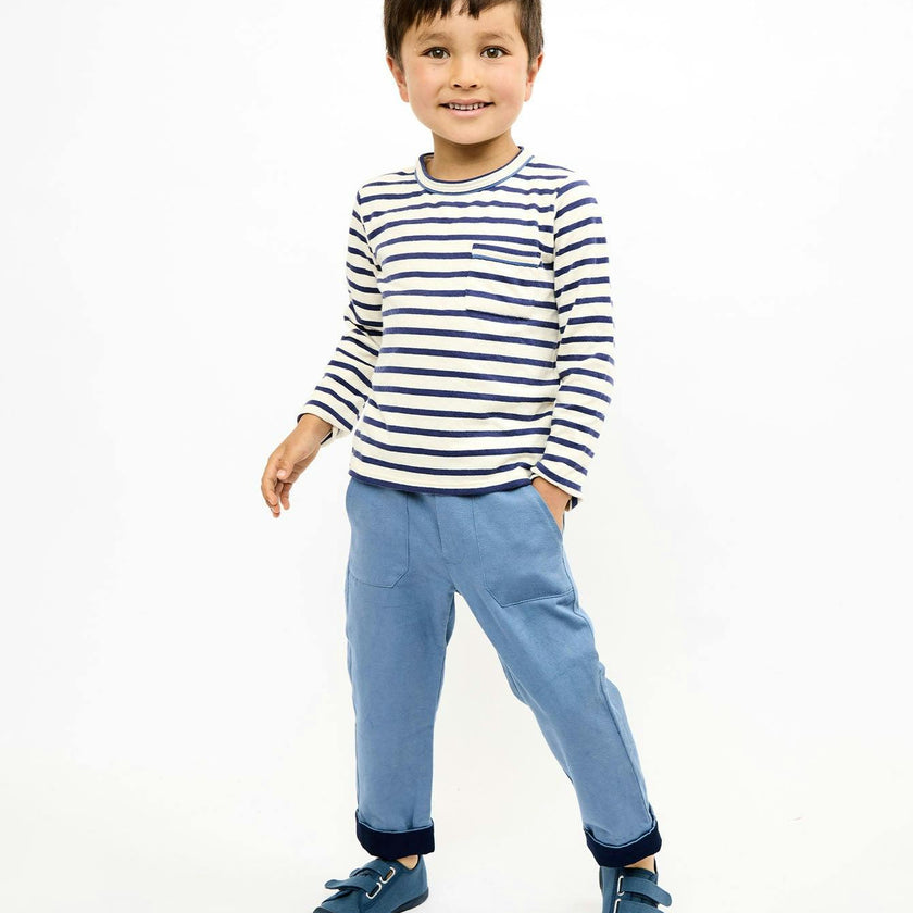 Edward T-Shirt, Navy Stripe