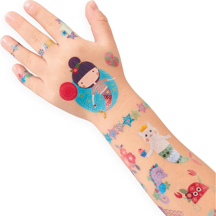 Tattoo-Palooza Temporary Tattoos - Mermaid Magic - 3 Sheets