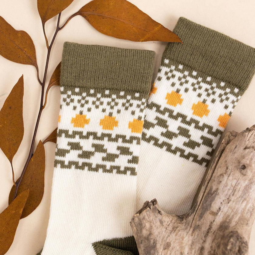 Vintage Pumpkin Knee High Sock