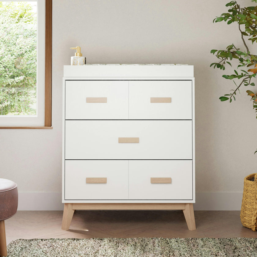 Scoot 3-Drawer Compact Changer Dresser with Removable Changing Tray (34")