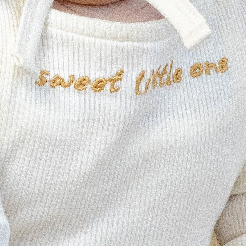 Sweet Little One Footie And Bonnet, Ivory