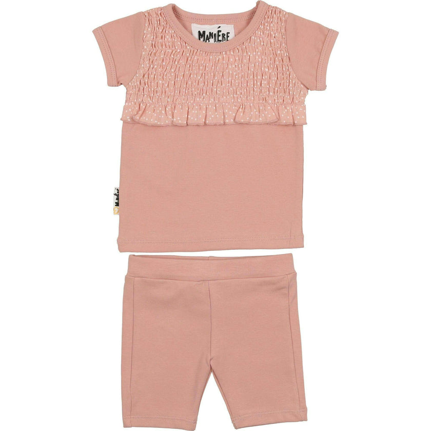 Speckled Smocked Top & Short Set