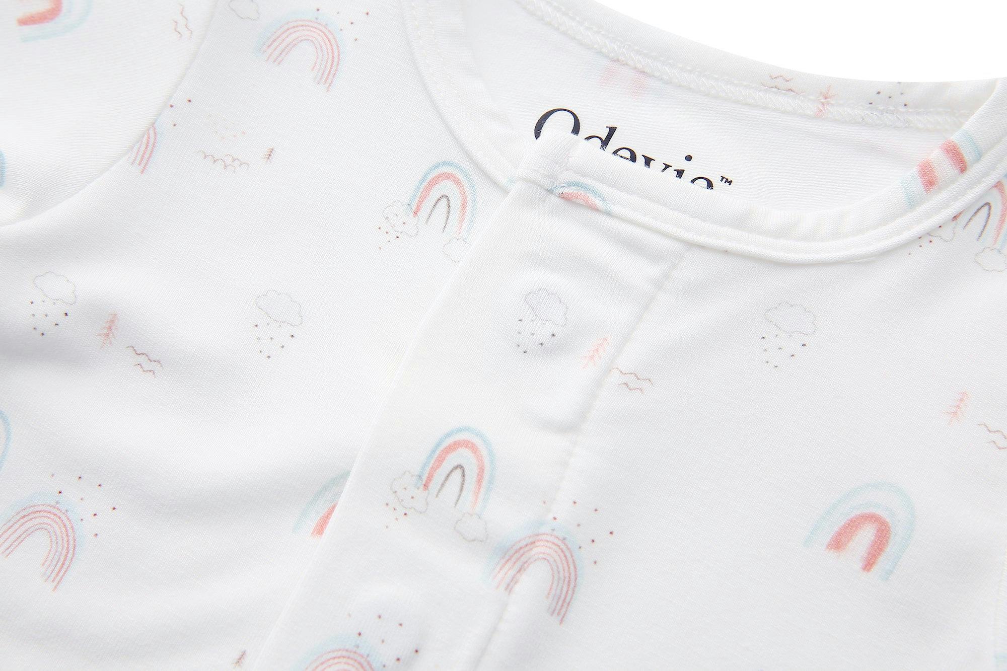 Bamboo Magnetic Footie Pajama - Arc en ciel