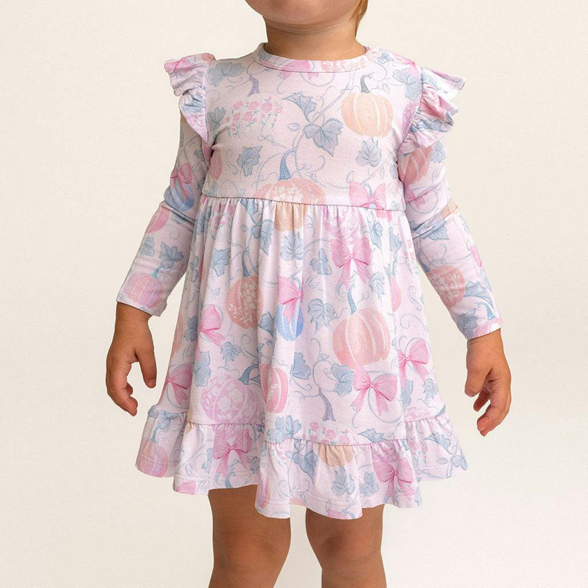 Posh Pumpkins Ruffled Bodysuit Dress