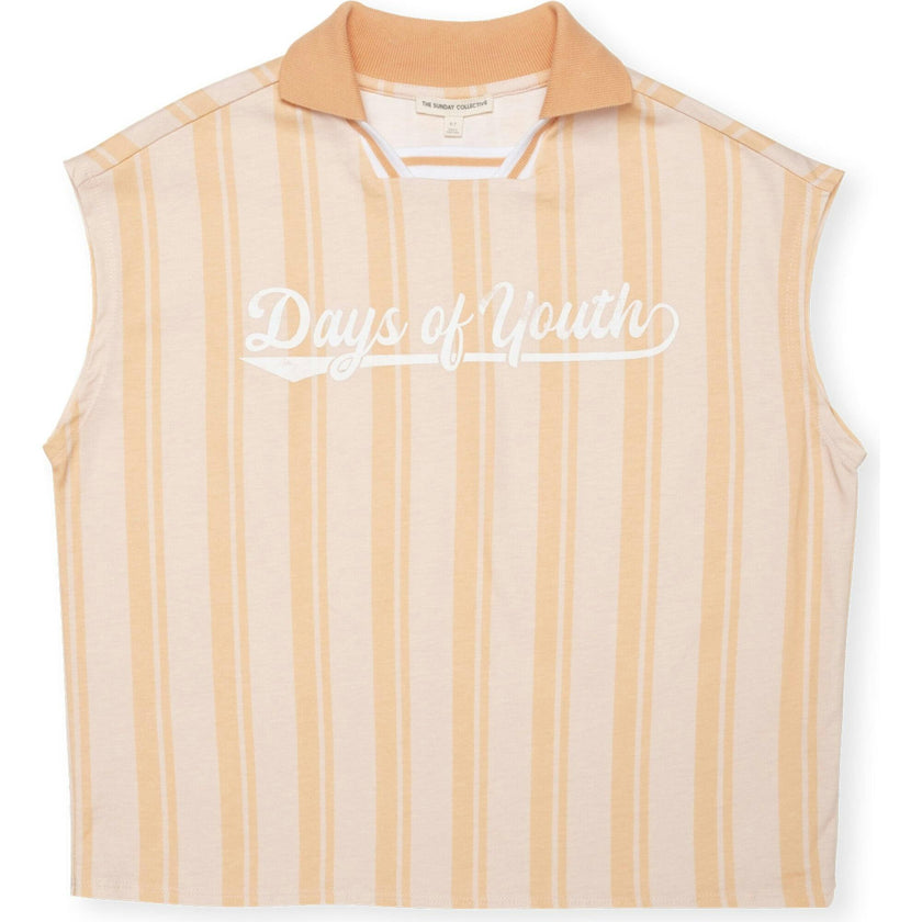 Organic Soccer Shirt in Creamsicle Stripe