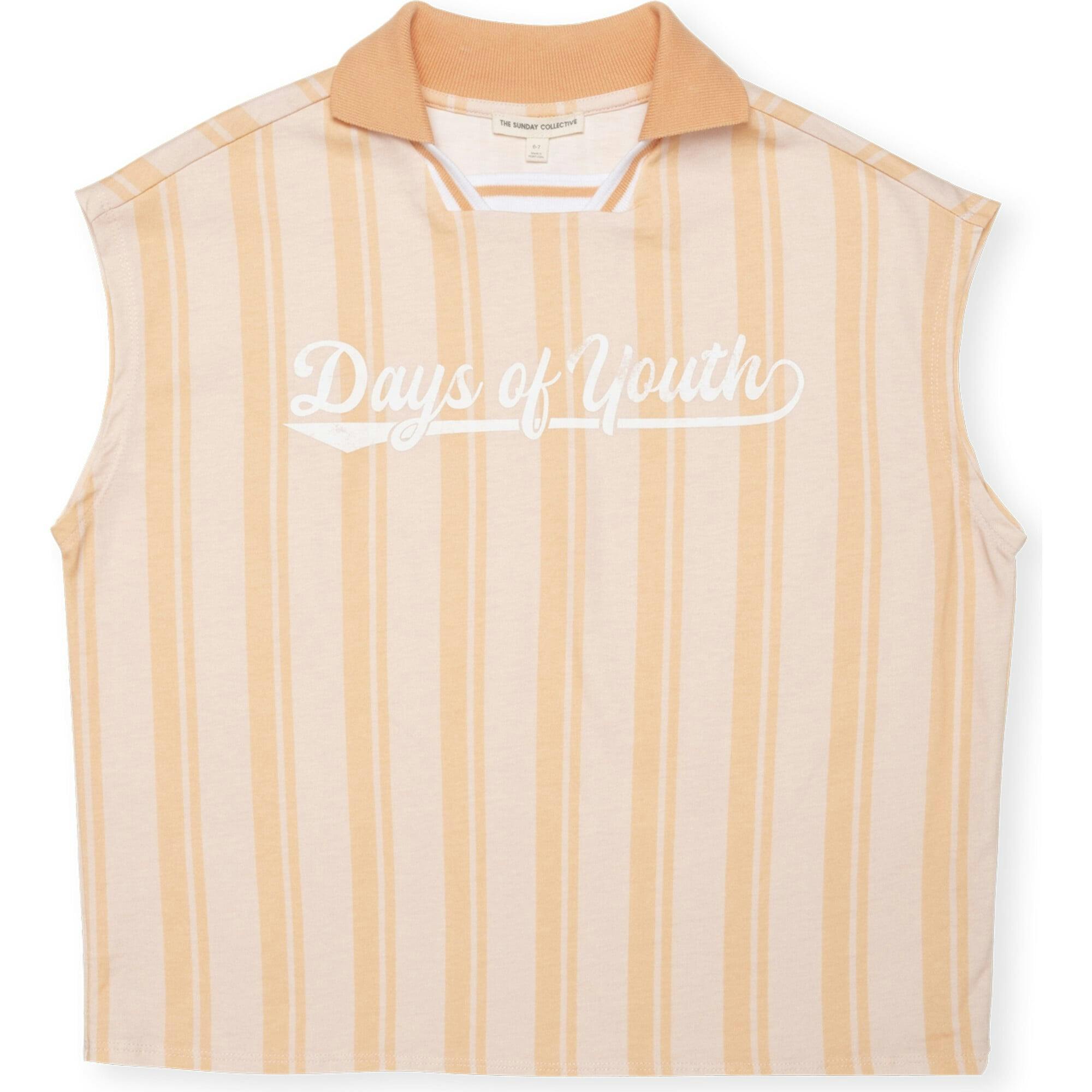 Organic Soccer Shirt in Creamsicle Stripe
