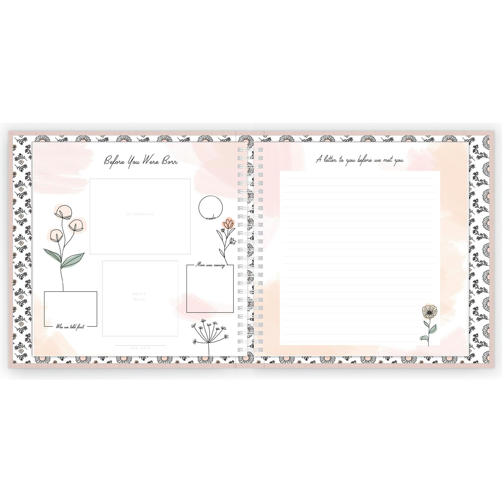 Wildflower Meadow Luxury Memory Baby Book