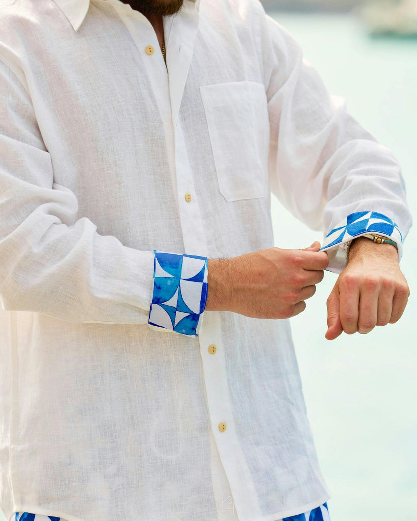 The Greece - Long Sleeve Linen Shirt