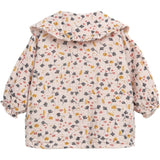 Floral Print Round Collared Neck Long Sleeve Button-Down Blouse