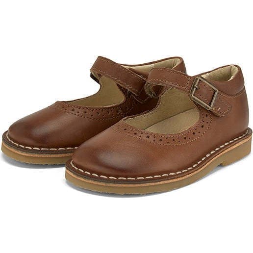 Martha Mary Jane Shoe Tan Burnished, Tan