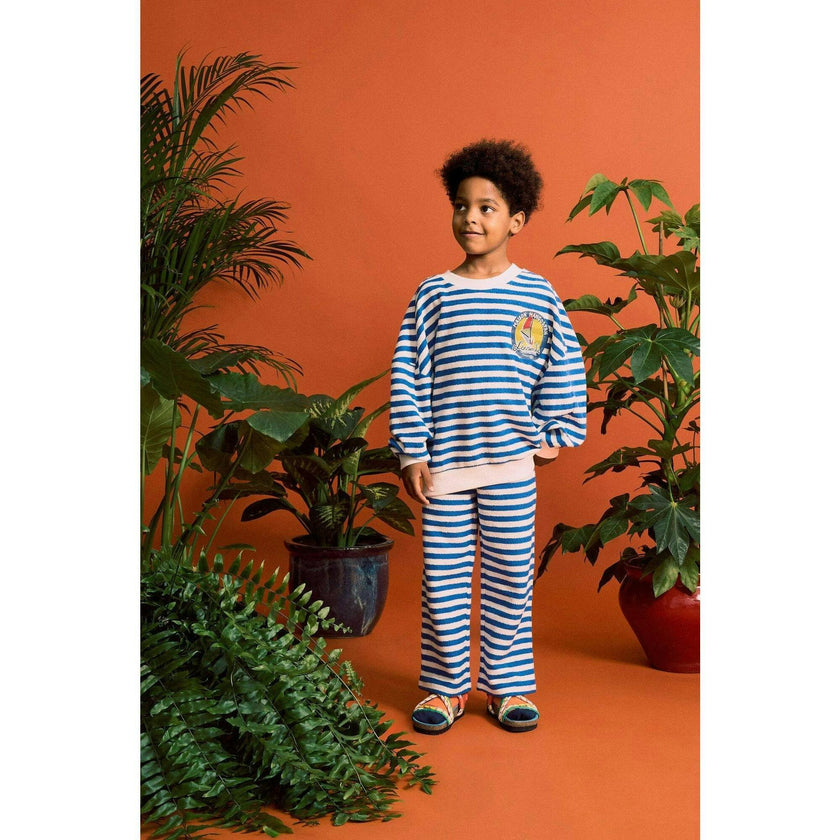 BARCOS STRIPED SWEATPANTS BLUE & WHITE