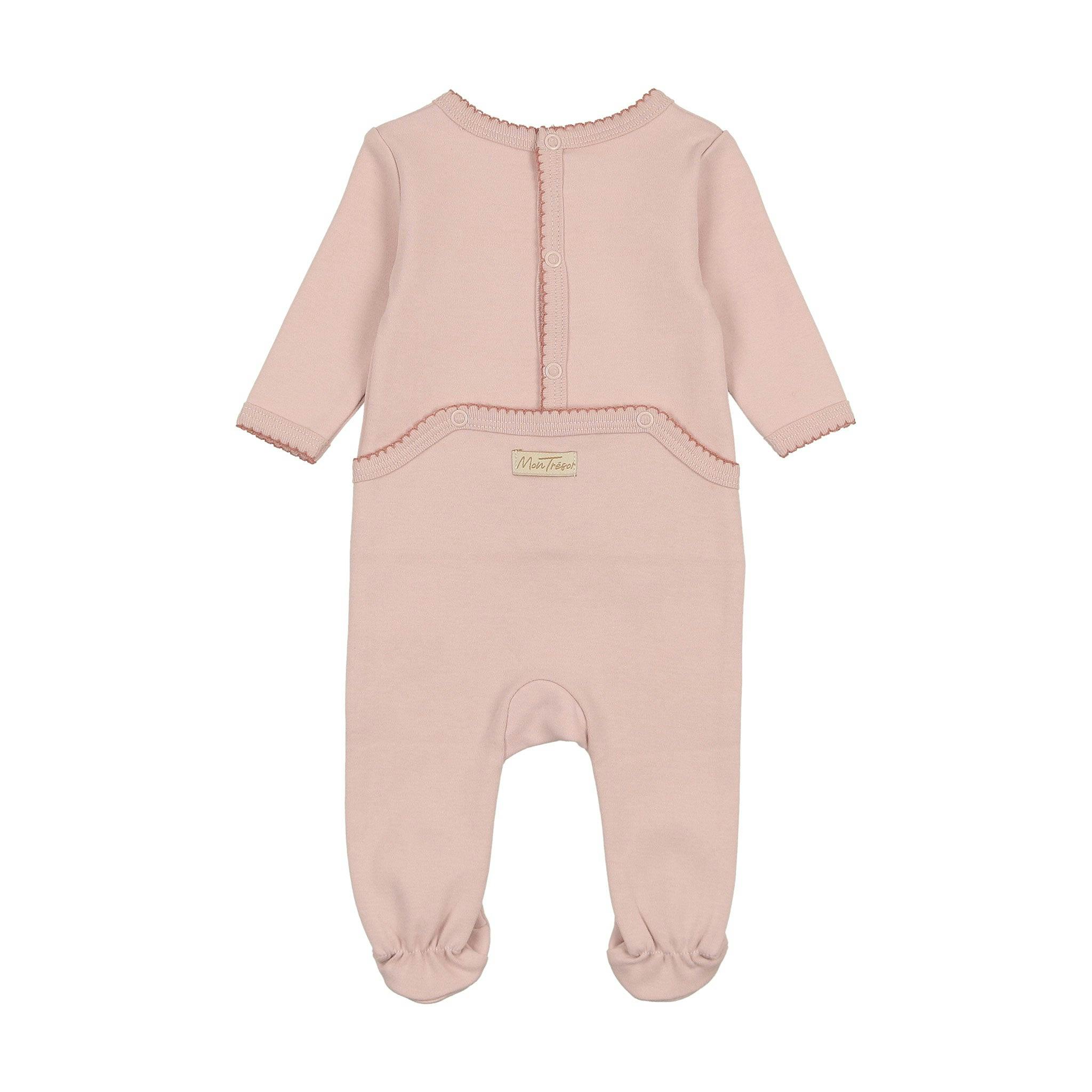 Heirloom Blossom Footie & Hat Set Ivory & Pink