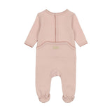 Heirloom Blossom Footie Ivory & Pink
