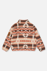 Mid-Season Plush Pullover Jacket Aztec Pink