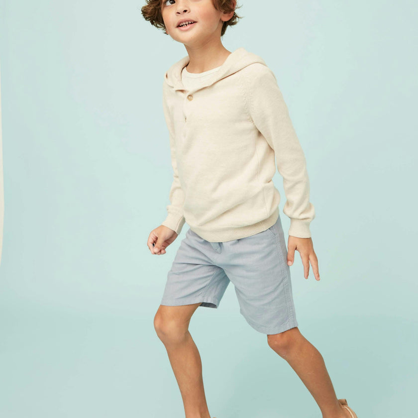 Beige Cotton Hoodie