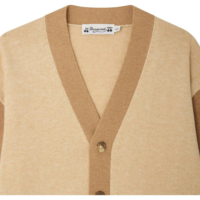 BONPOINT Cardigan Edouard - Beige Chine
