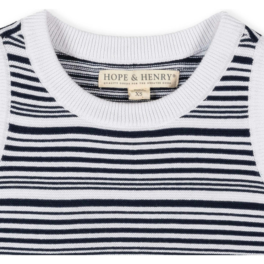 Organic Sweater Tank, Blue