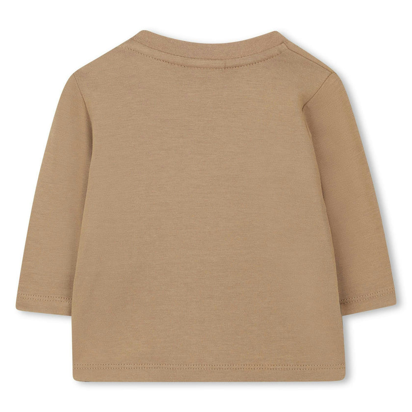 Baby Boys Beige Logo Tracksuit Set