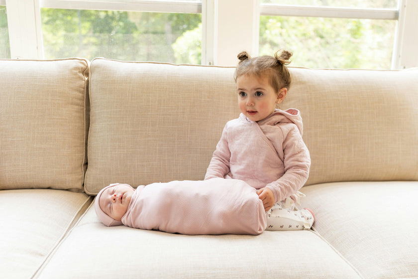Bebe Bella Ribbed Blanket and Hat Two Piece Set