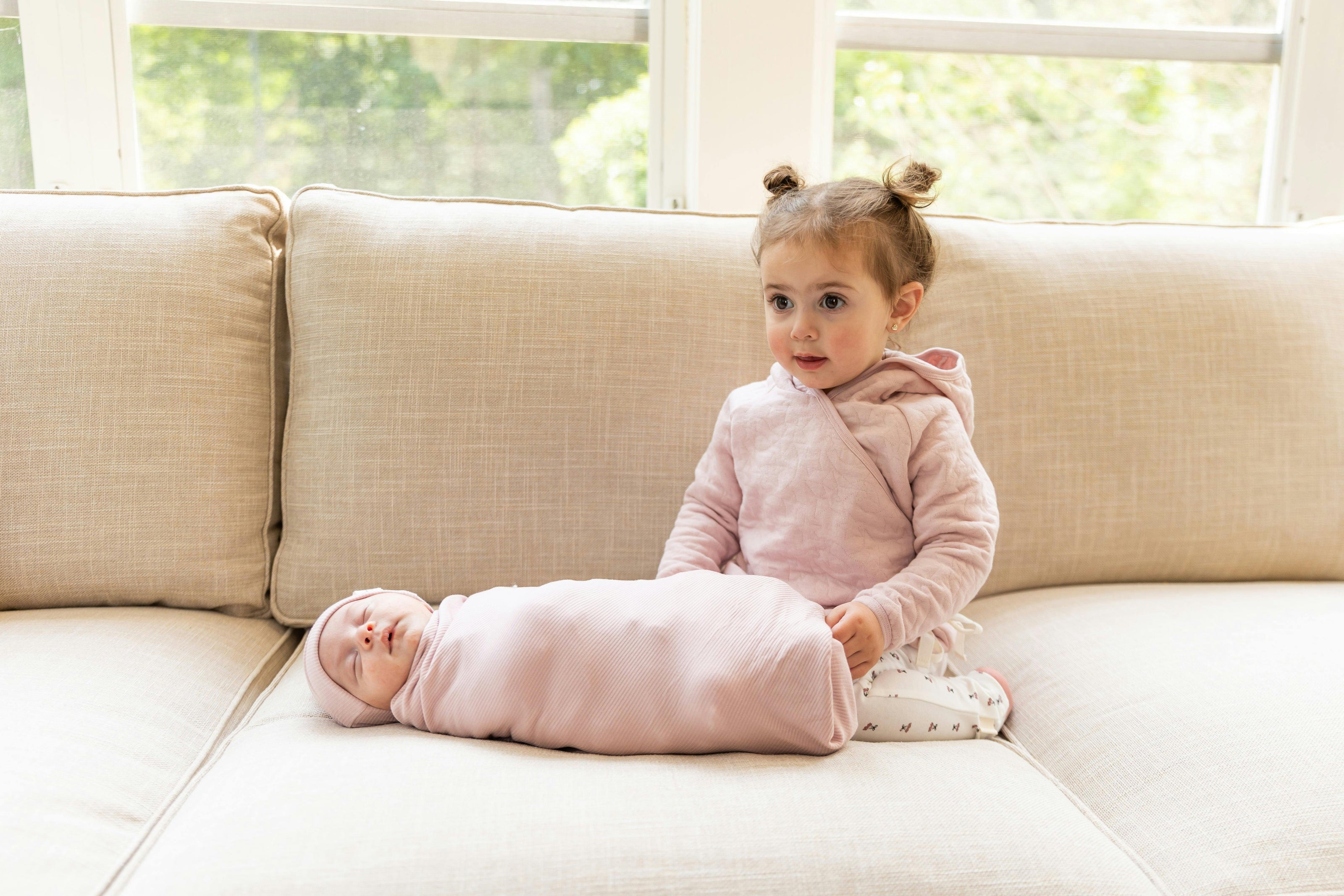 Bebe Bella Ribbed Blanket and Hat Two Piece Set