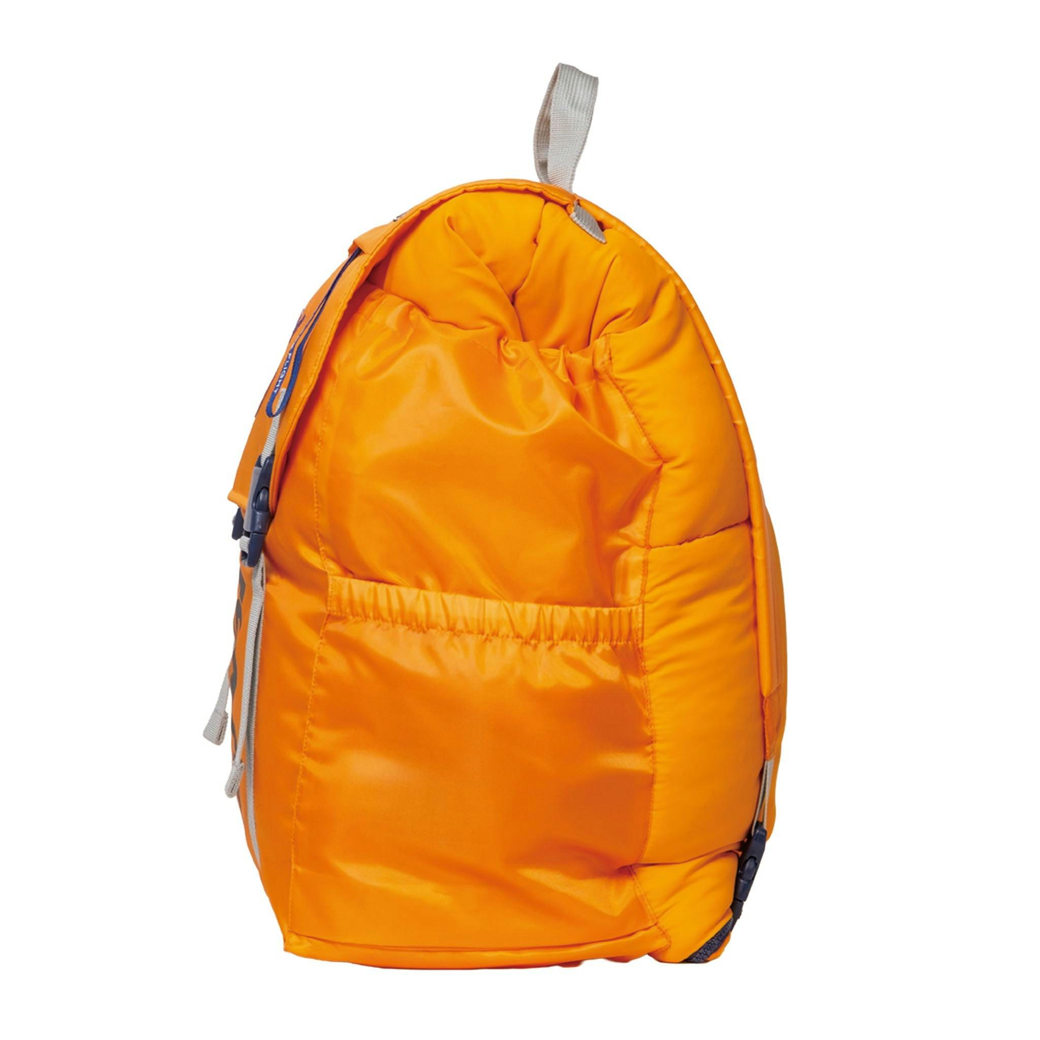Sleep-N-Pack™ – Big Kid Size | NASA Official Logo & Patches | 2-in-1 Backpack & Sleeping Bag with Cozy Fleece Liner - ORANGE