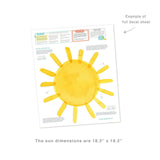 Watercolor Sun • Medium • Peel-and-Stick Wall Decals
