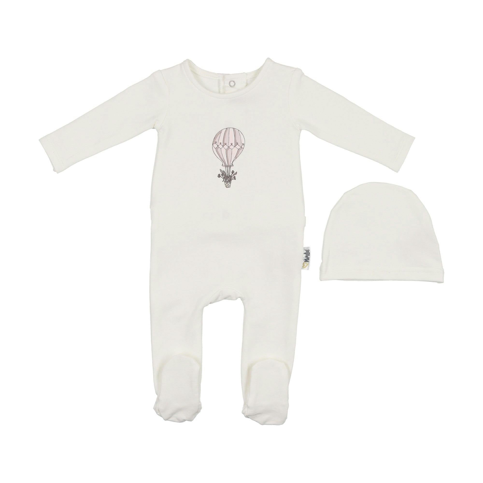 Air Balloon Footie and Beanie Set