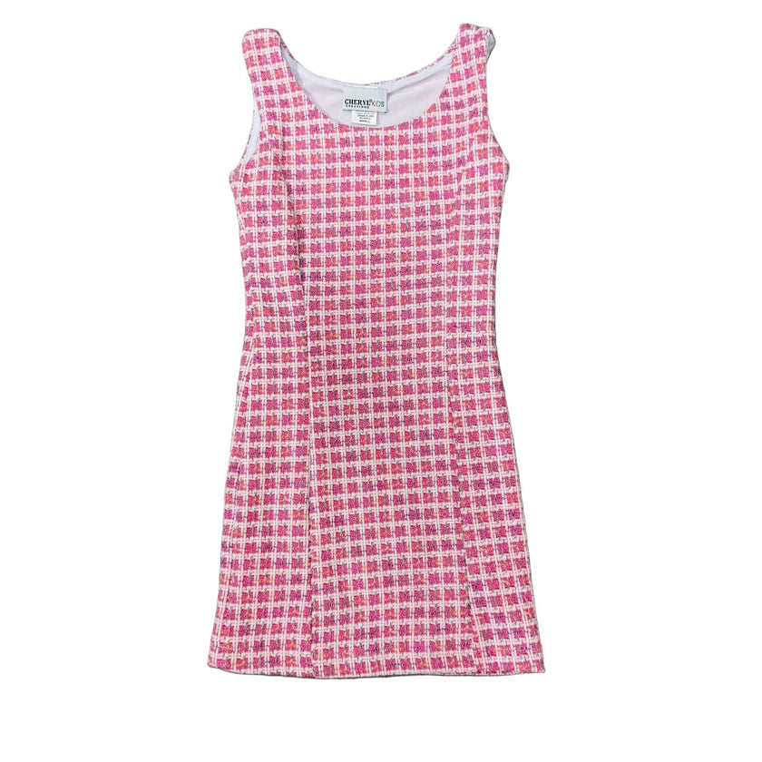 Girls Boucle Tank Dress With Matching Jacket