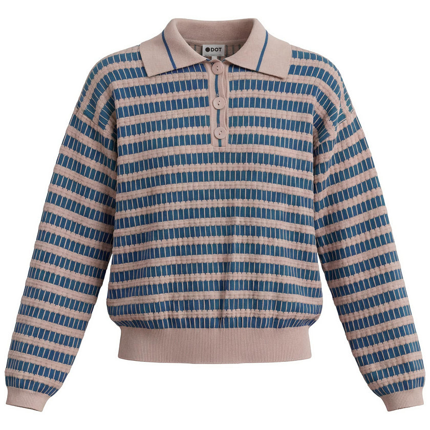 Cropped Knit Dotted Top