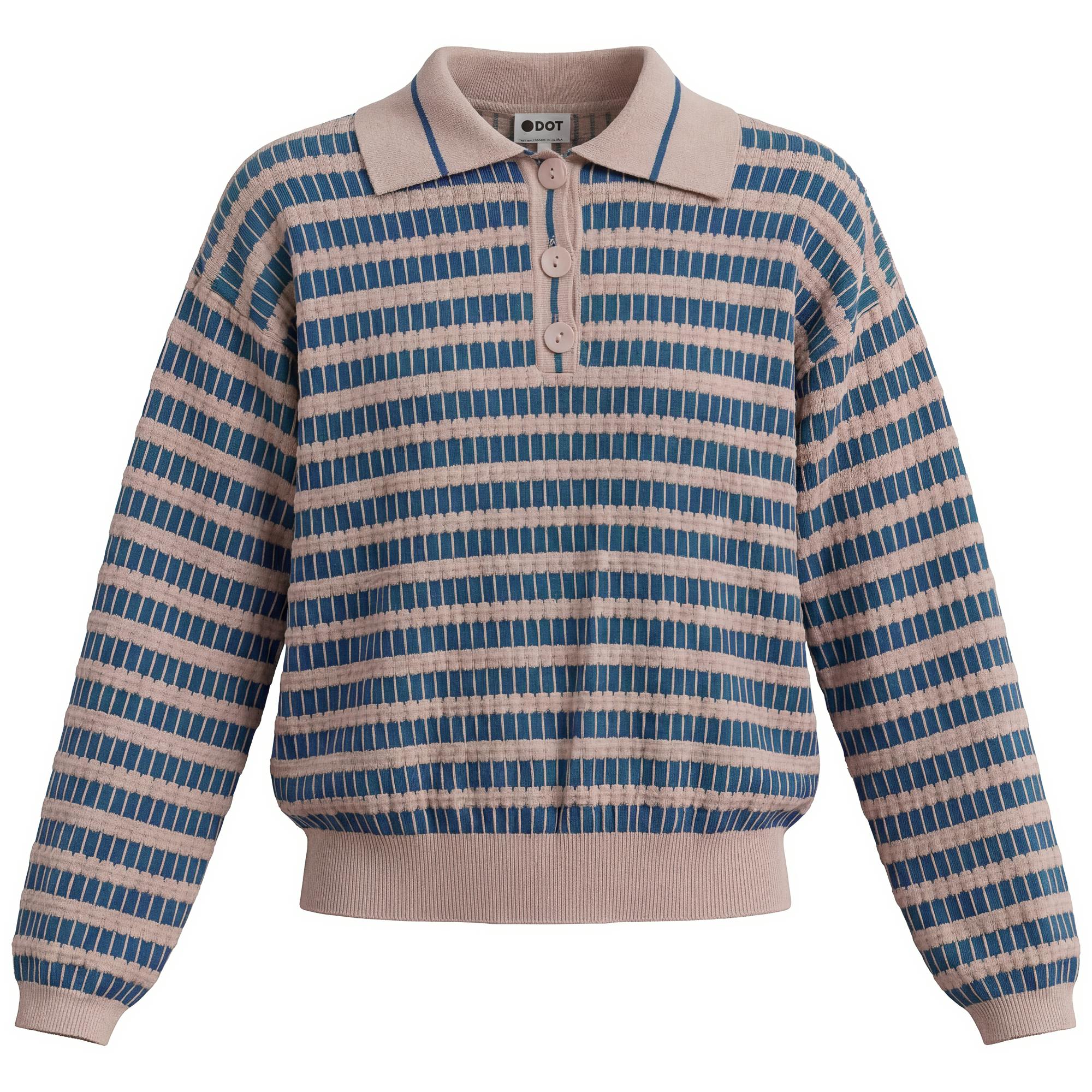 Cropped Knit Dotted Top