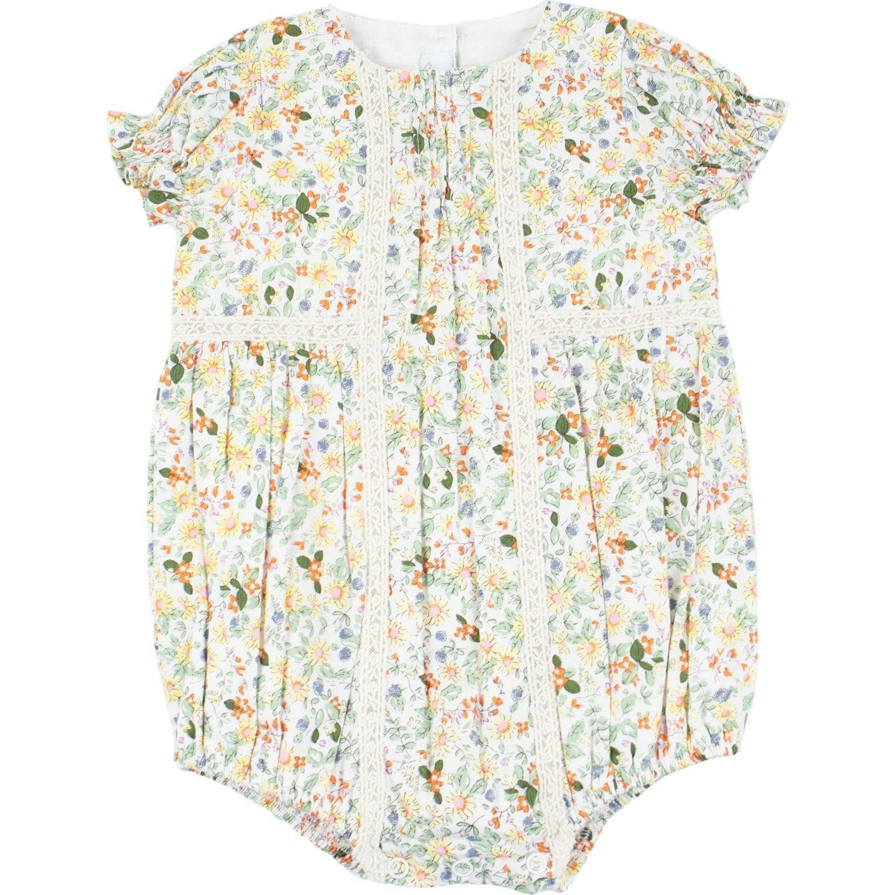 Yellow Floral Bubble Romper