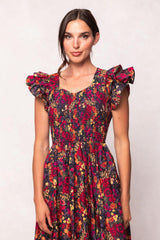 Hattie Dress in Night Garden