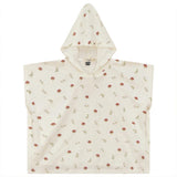Printed Terry Poncho Beige/Cream