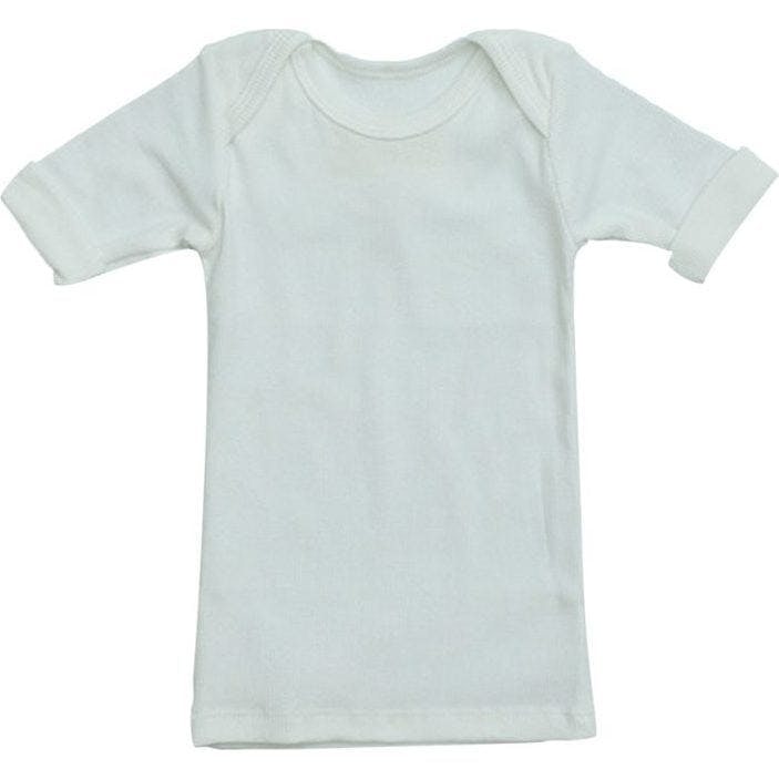 Rib Lap Shoulder Tee Short Sleeve White