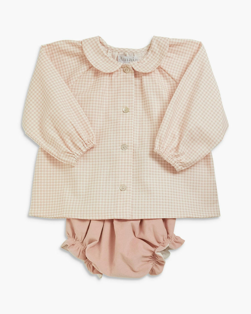 Colinette Blouse Pink Vichy Twill