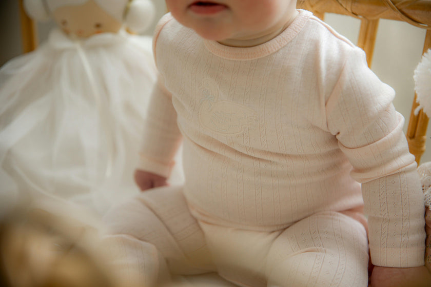 Bird Pointelle Onesie
