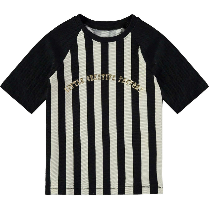 Black Striped UV Sun Protection T-Shirt
