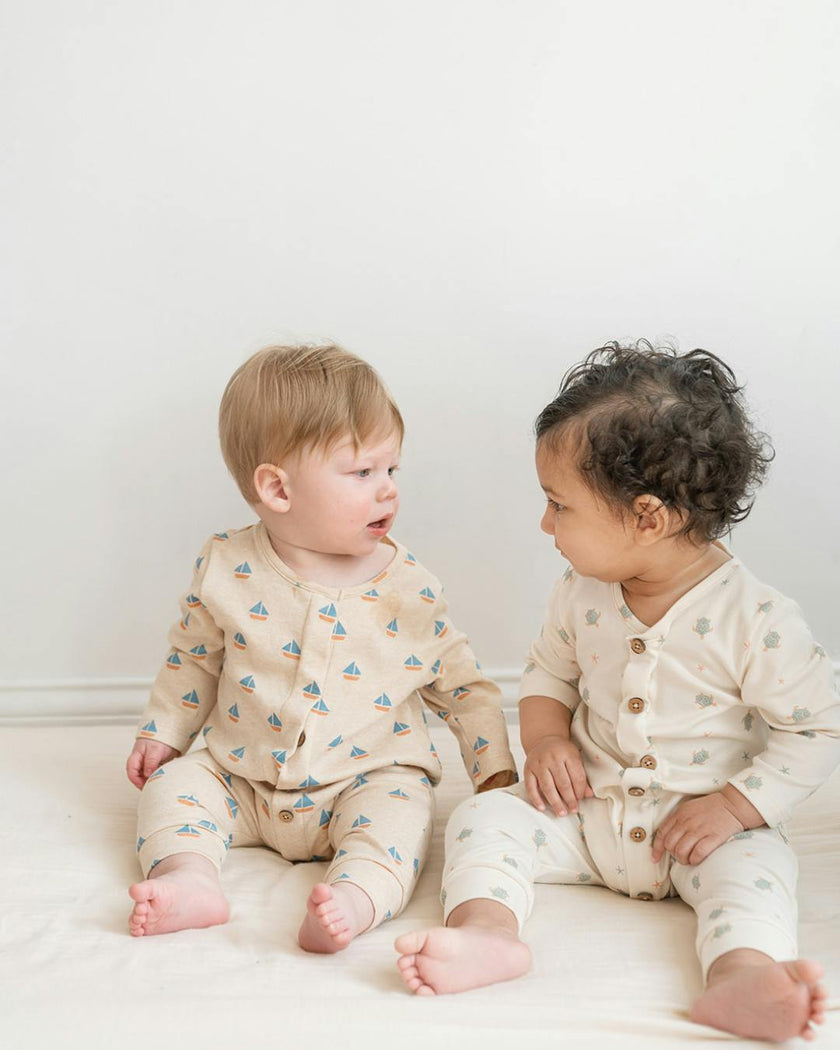 Quinn Magnetic Playsuit in Turtles