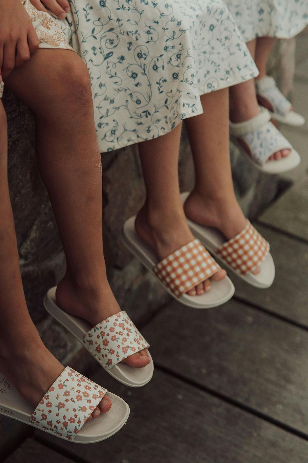 Slide Sandal | Patterns - Sunset Meadow