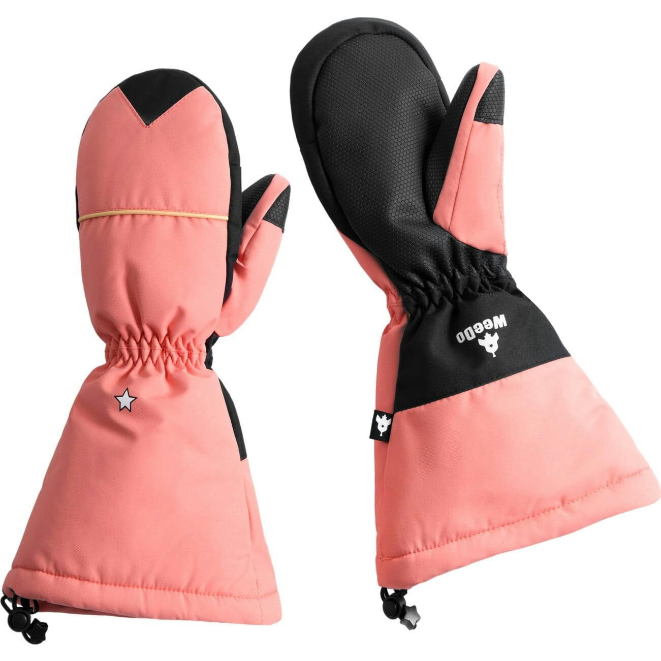 Flamingdo Elastic Long Cuff Mittens, Pink