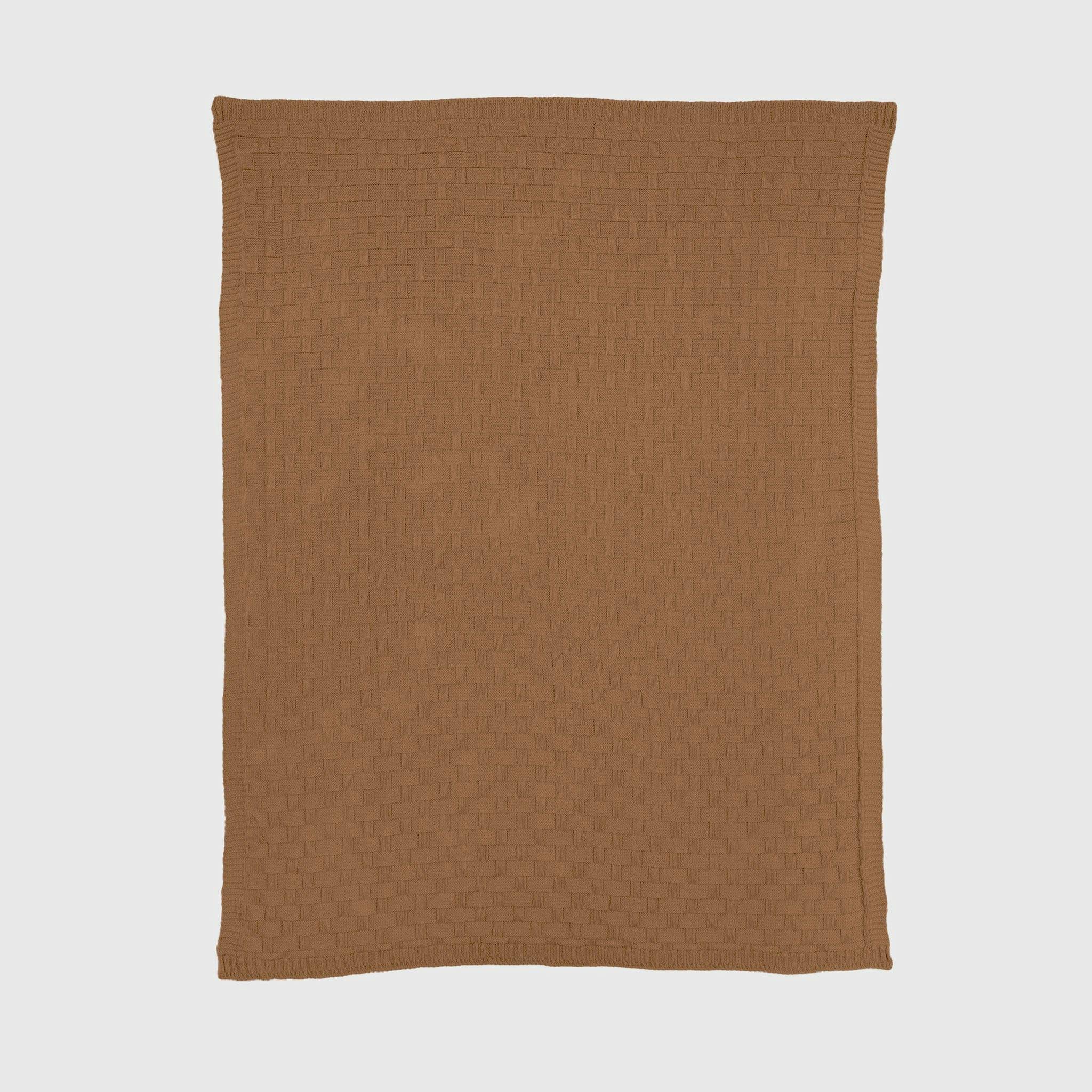 Textured Sustainable Knit Throw Blanket - Basketweave