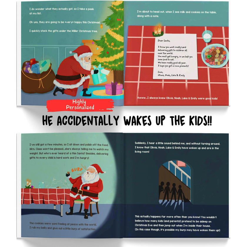 Santa's Visit to your House (Personalized Christmas Book for upto 4 kids)