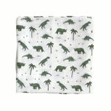 Bamboo Muslin Swaddle Blanket - Dino-Snores