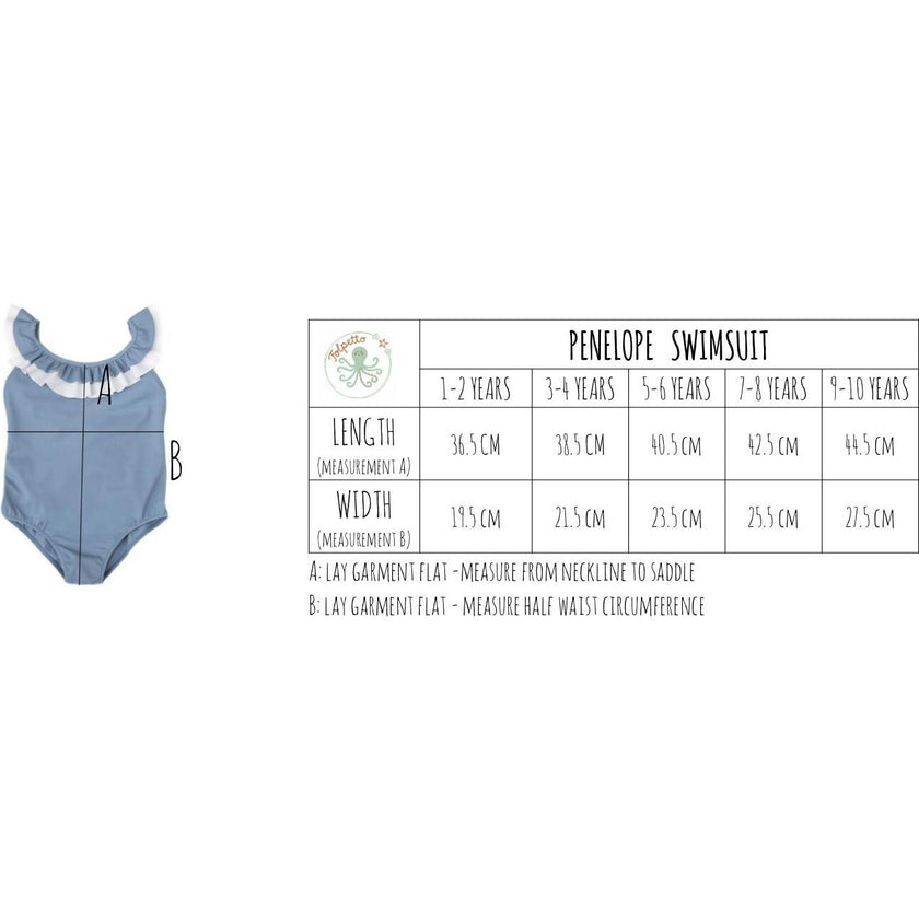 Penelope one piece - Dusty blue