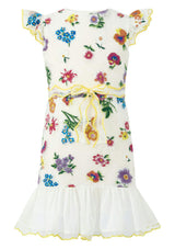 Carly Embroidered Mini Dress
