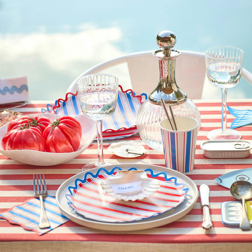 Nautical Striped Cups