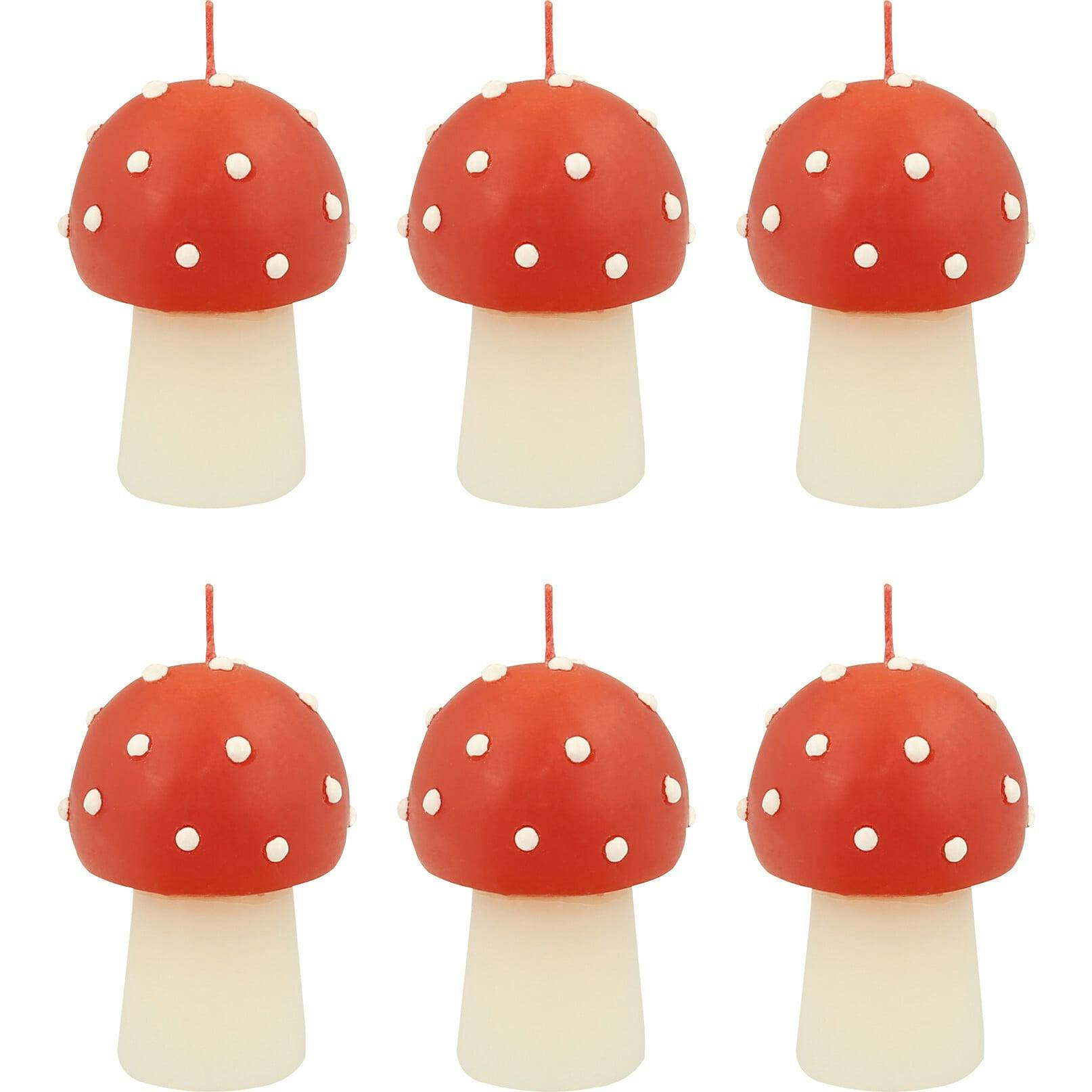 Mini Mushroom Candles