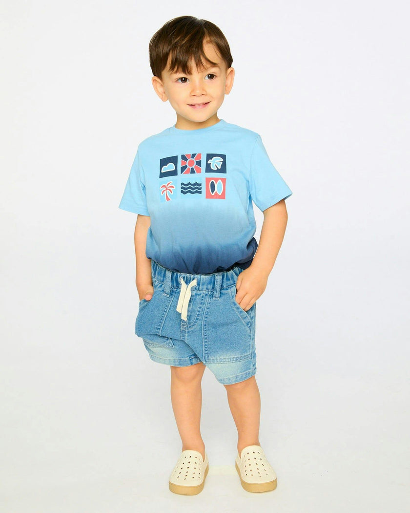 Organic Cotton Short Sleeve T-Shirt Blue Gradient