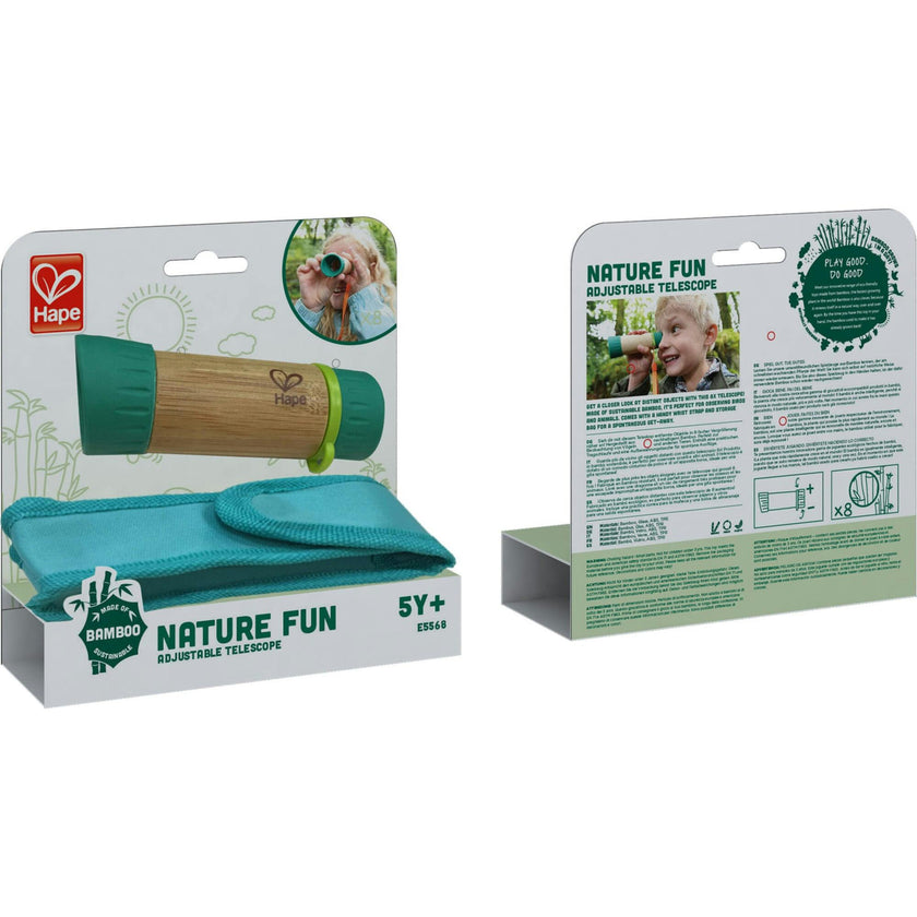 Nature Fun Adjustable Telescope in Green with 8x Zoom